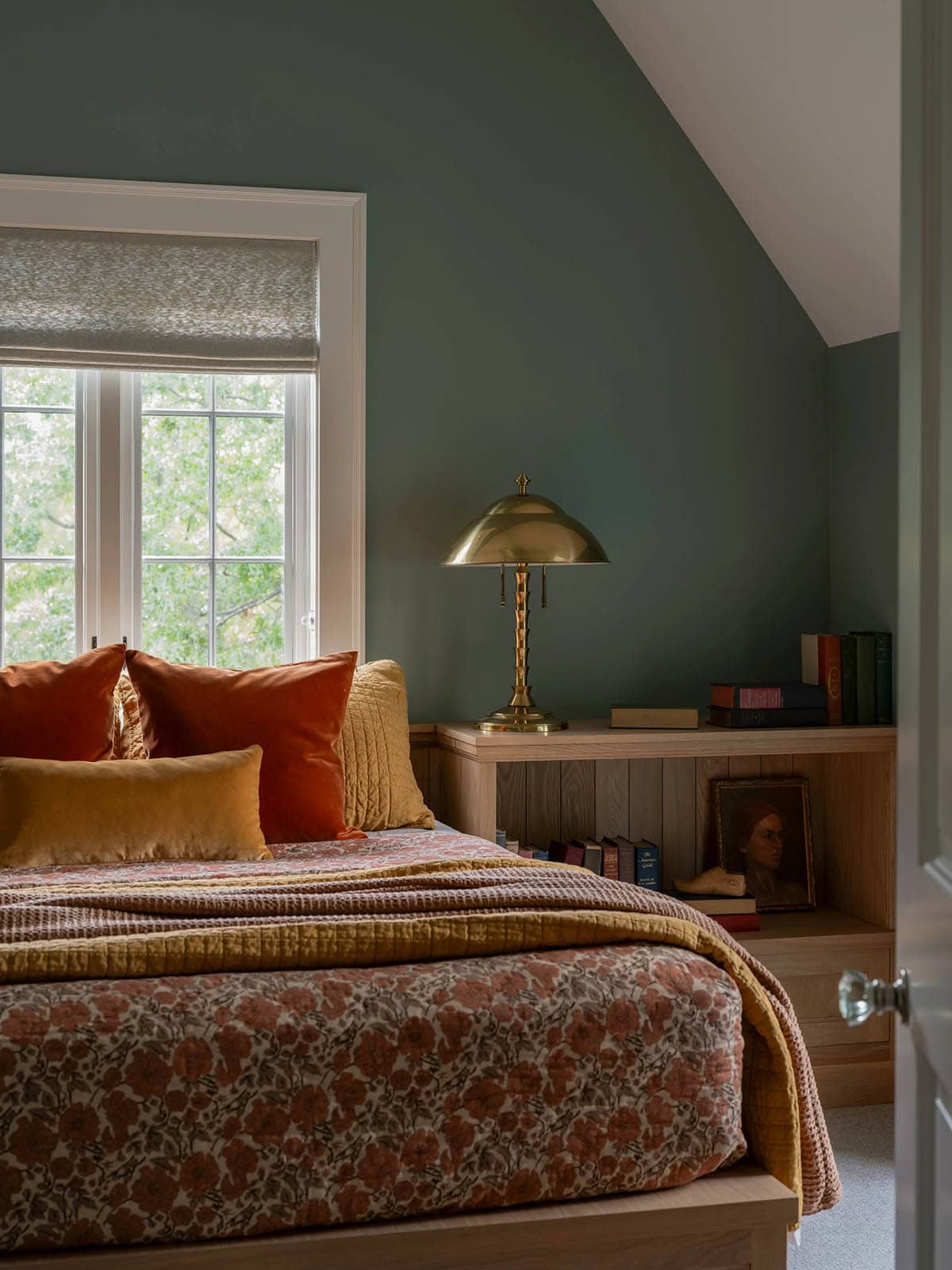 contemporary attic bedroom