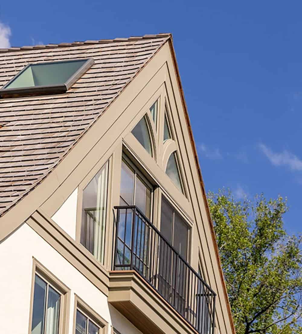 tudor house exterior roof detail