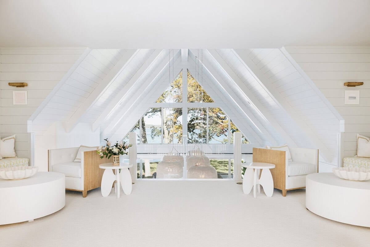 contemporary upstairs sitting area