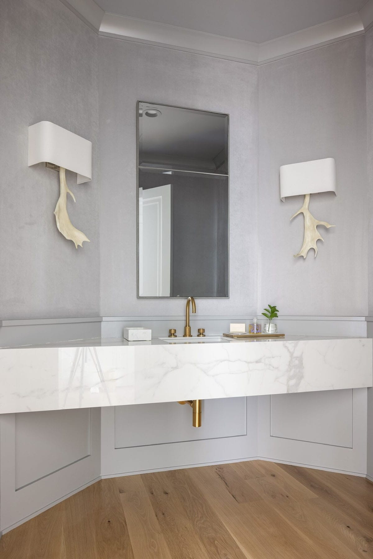 contemporary powder room