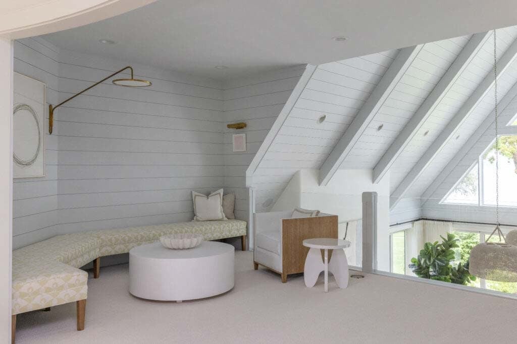 contemporary upstairs reading nook