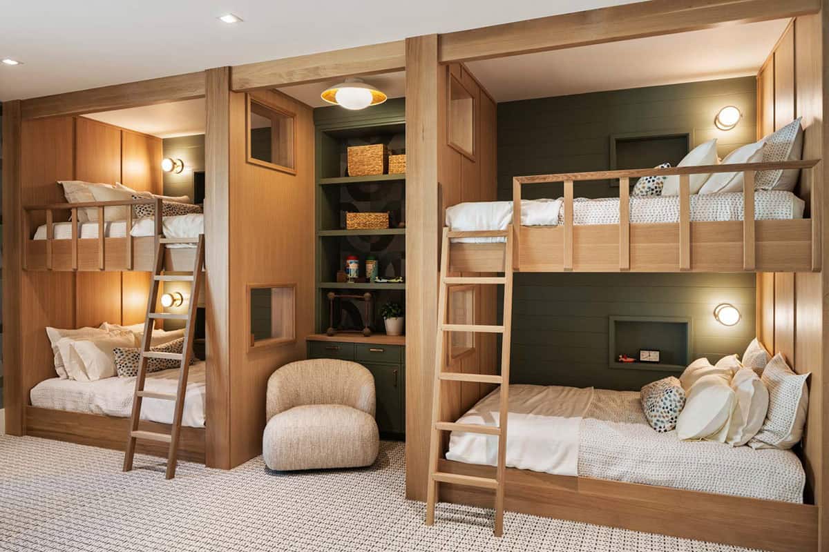 modern bunk bedroom