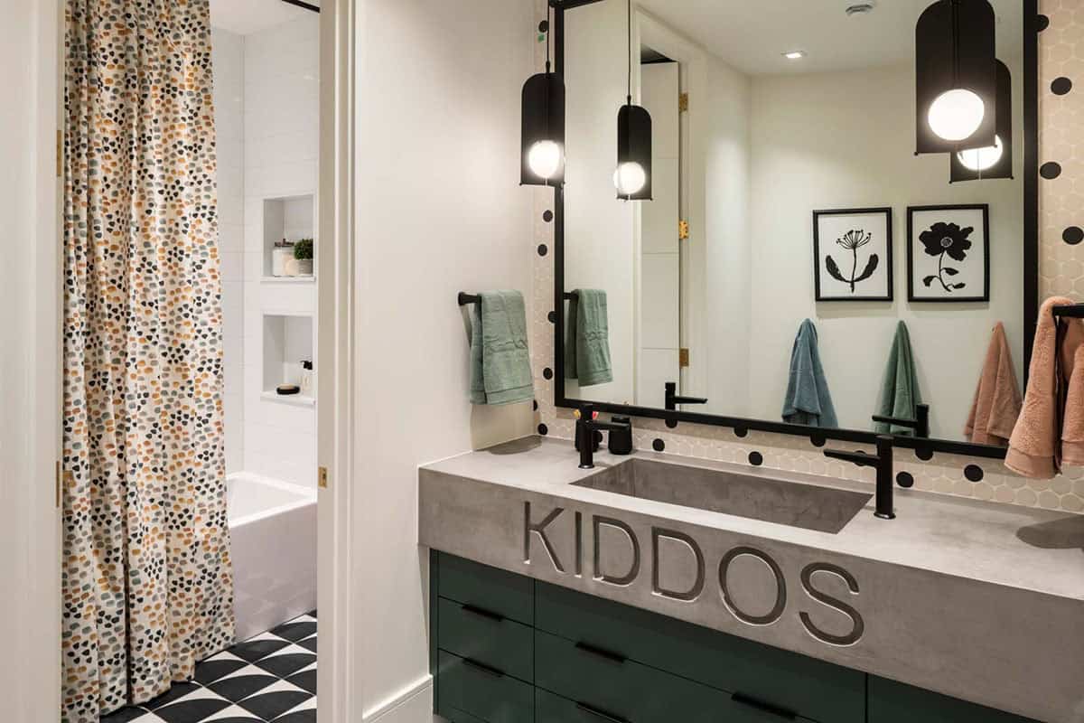 modern kids bathroom