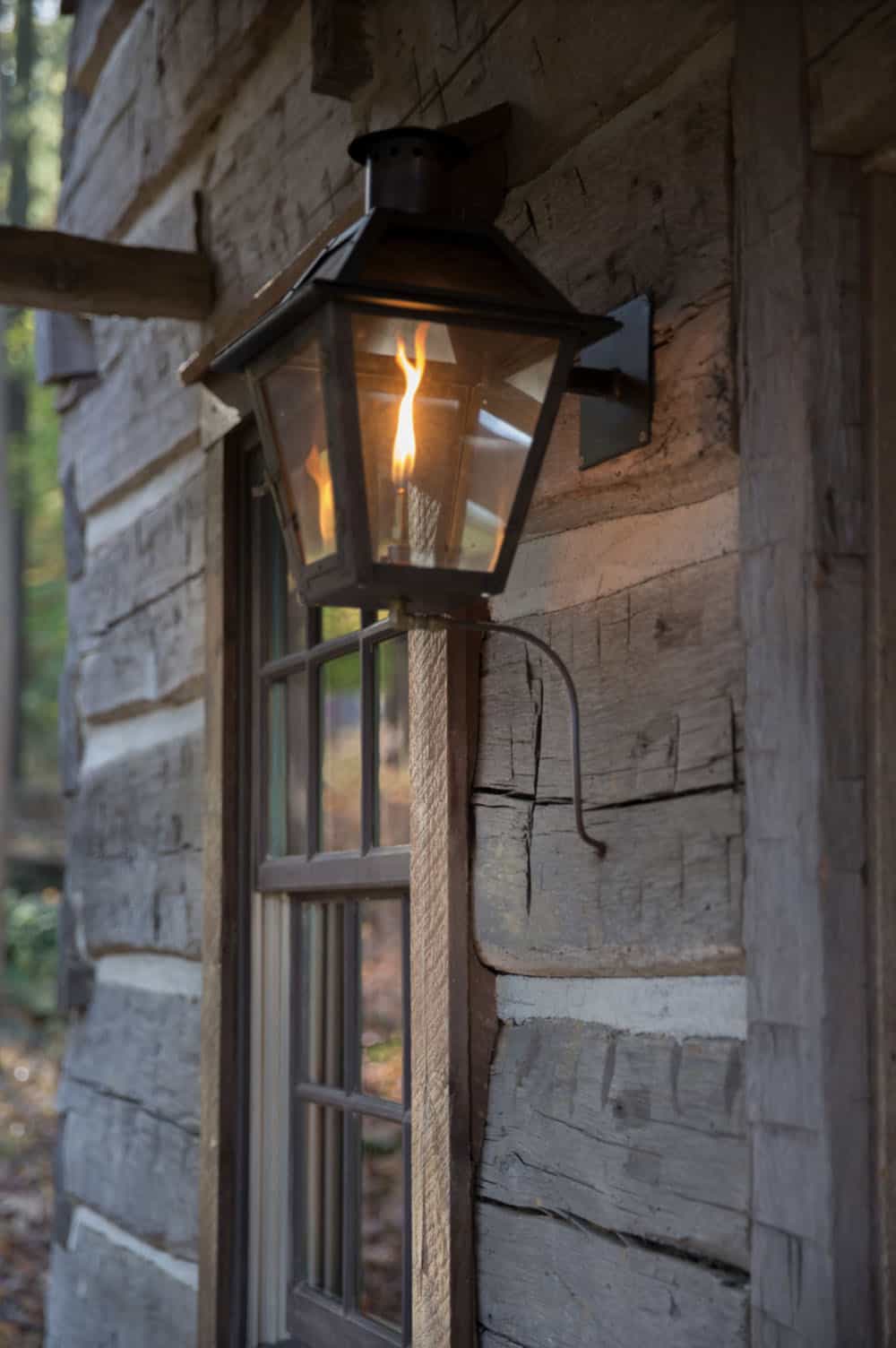 barn house exterior lantern detail