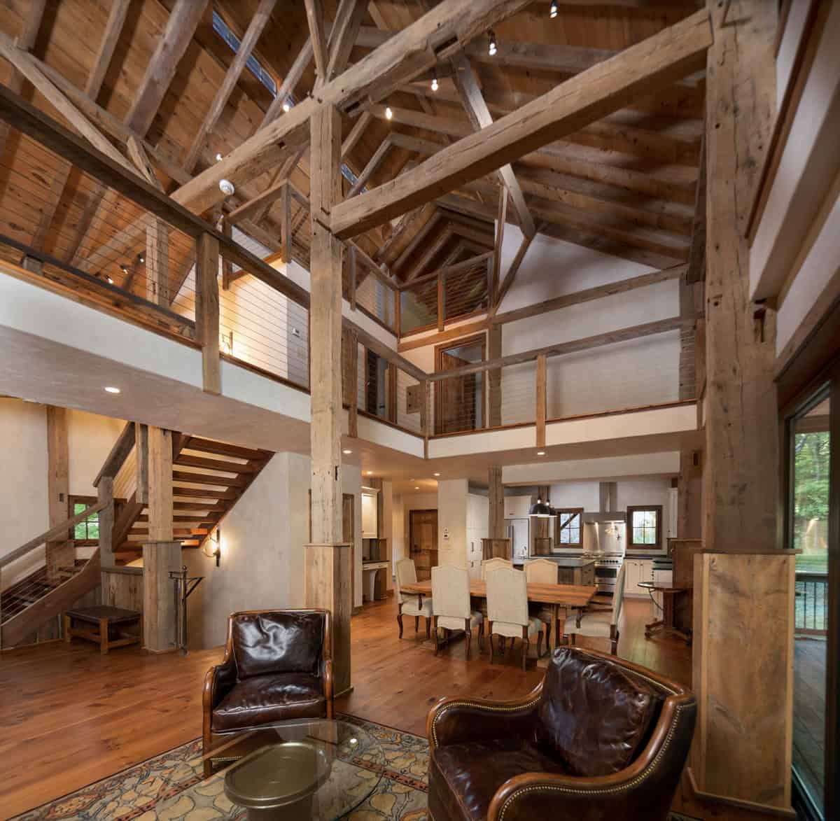 modern barn style great room