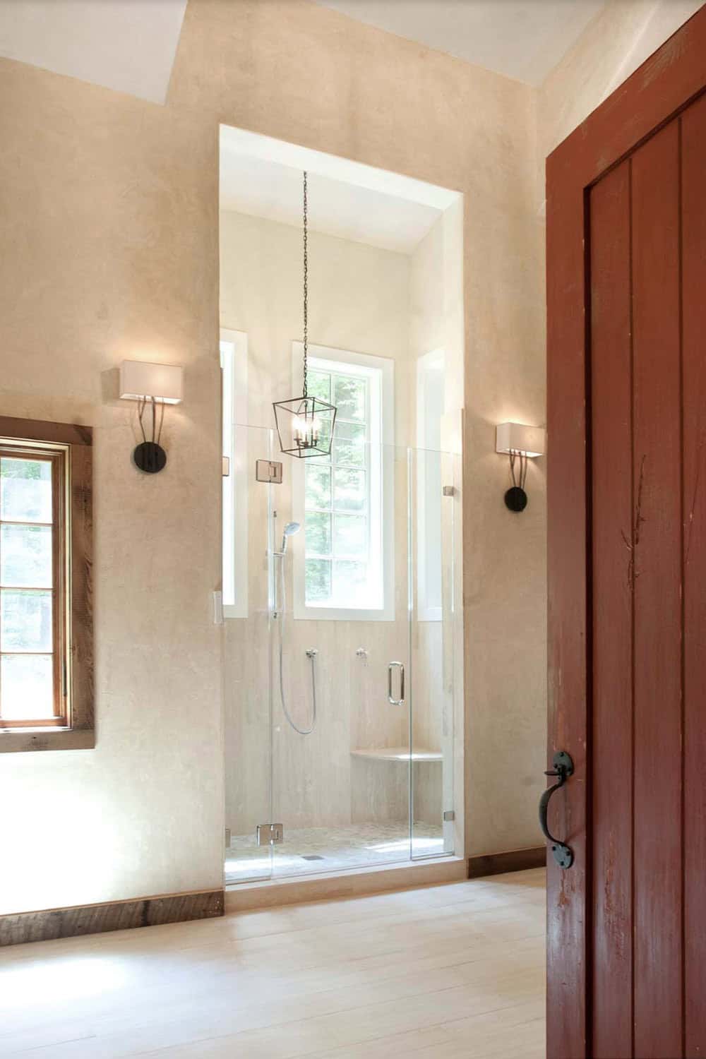 modern barn style bathroom