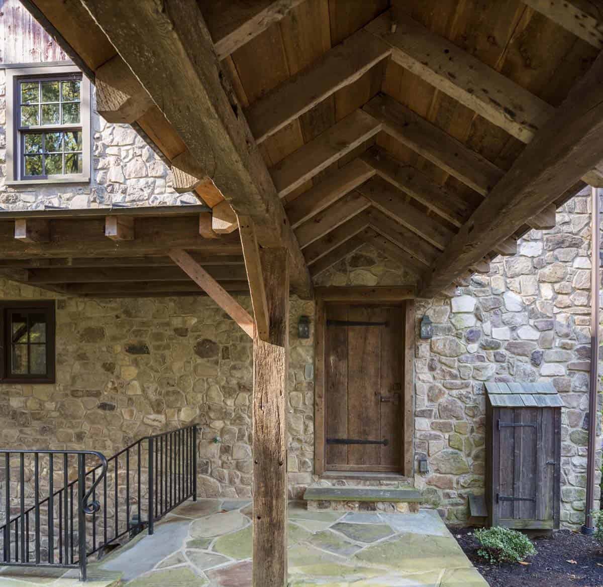 barn house exterior covered front porch