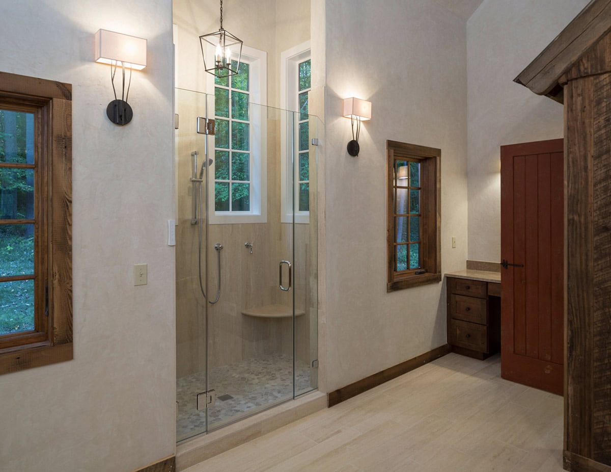 modern barn style bathroom