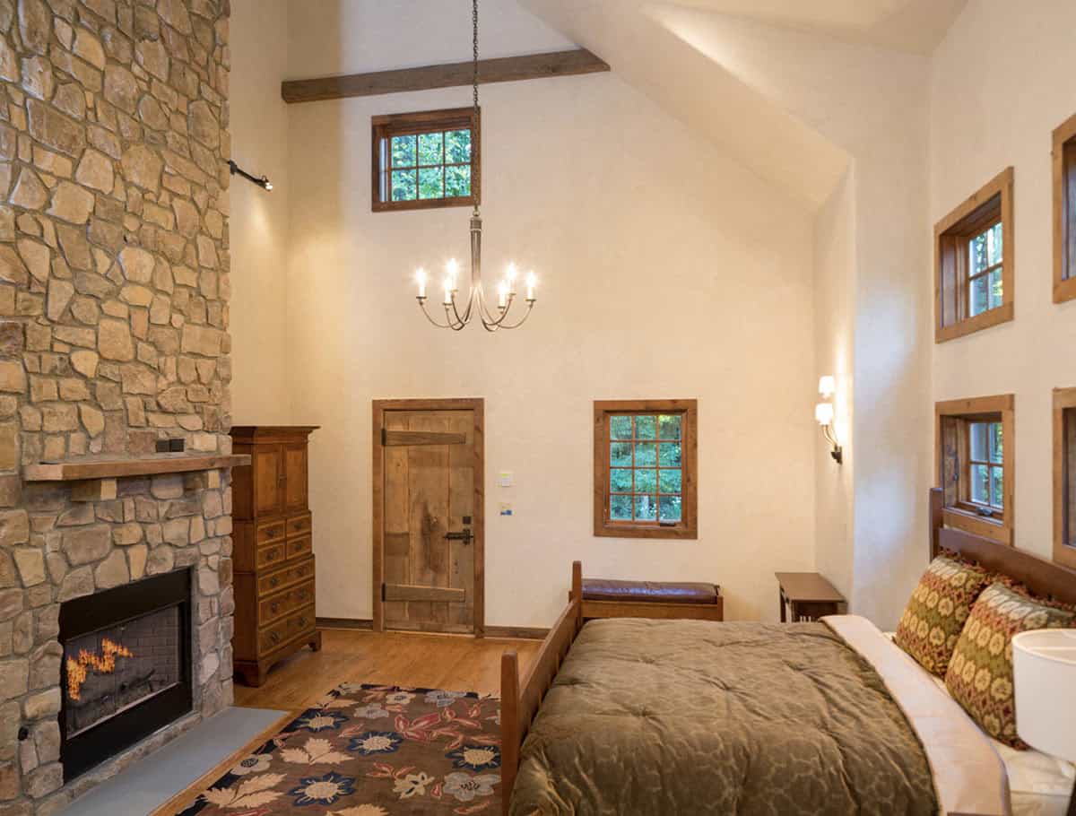 modern barn style bedroom