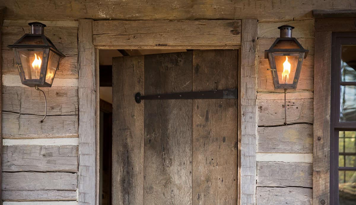 barn house exterior front door detail