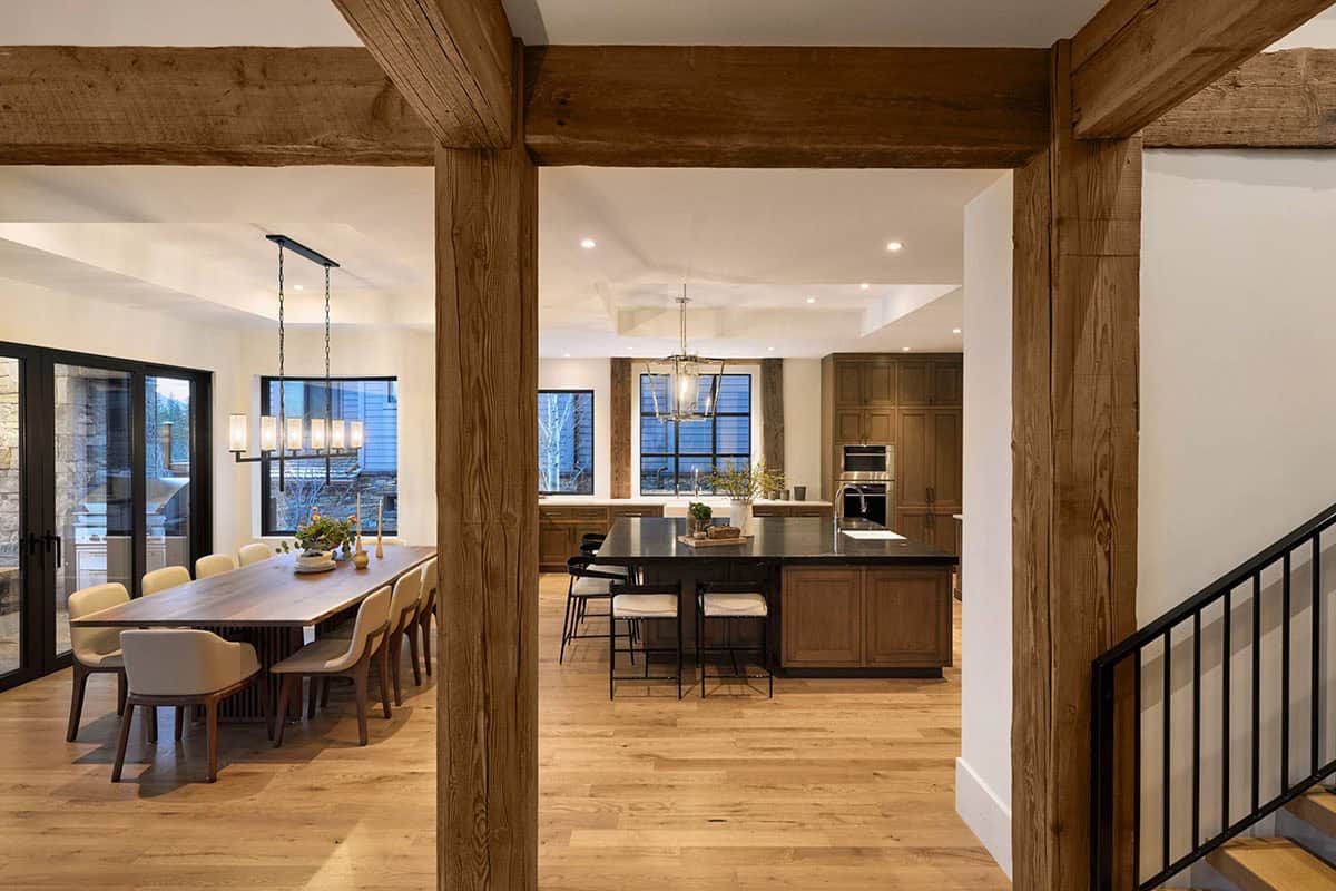 modern mountain style hallway