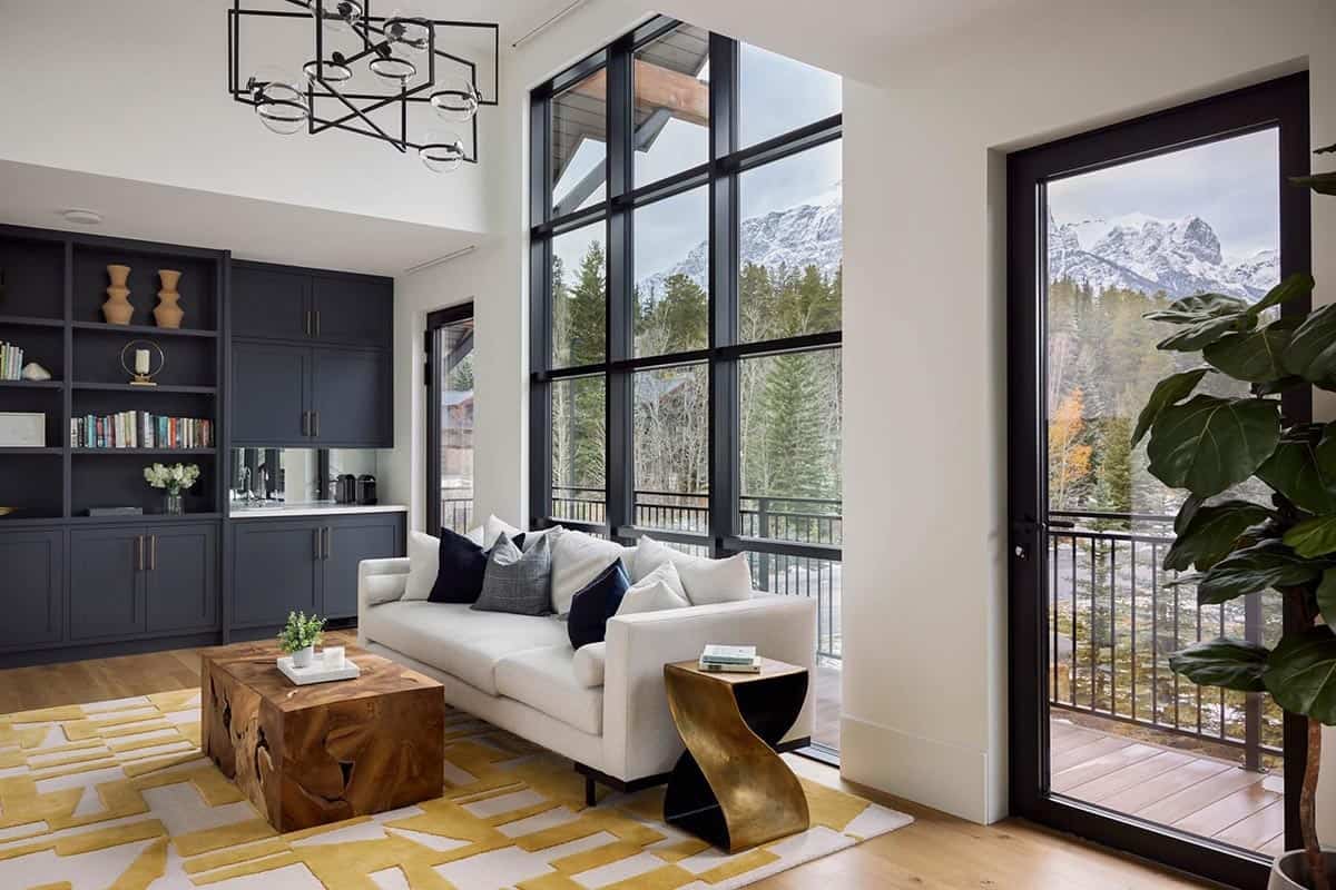 modern mountain style family room
