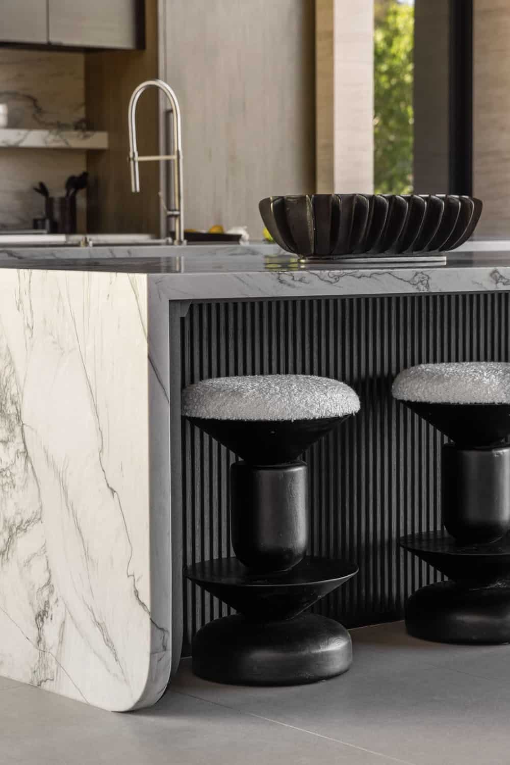 modern kitchen island detail