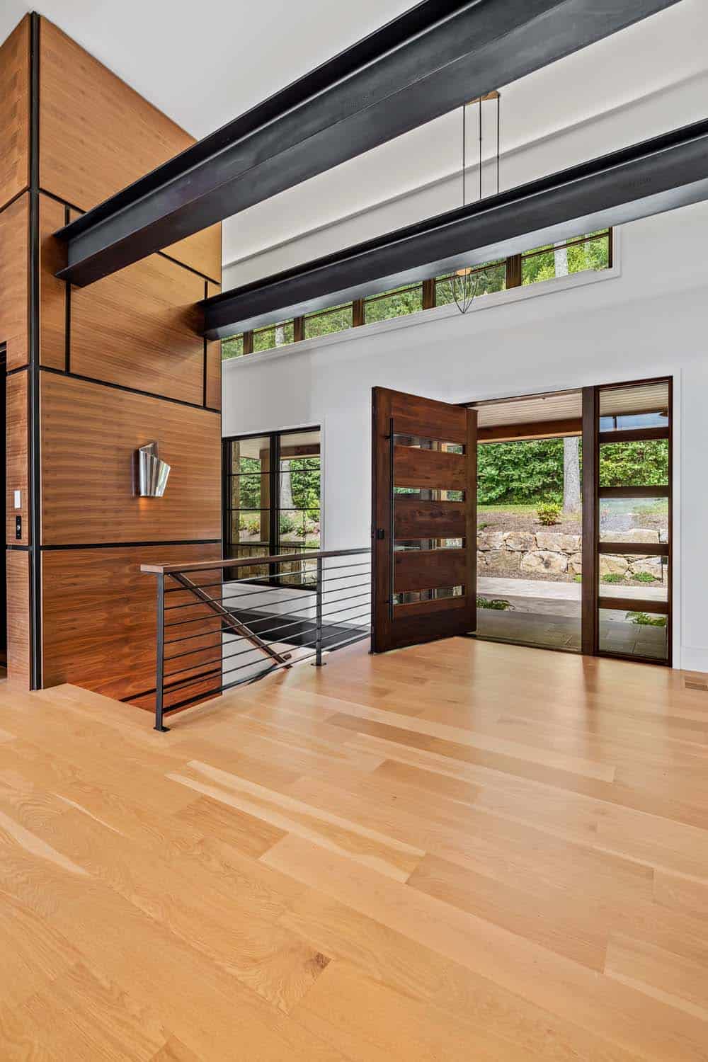 modern mountain home entry