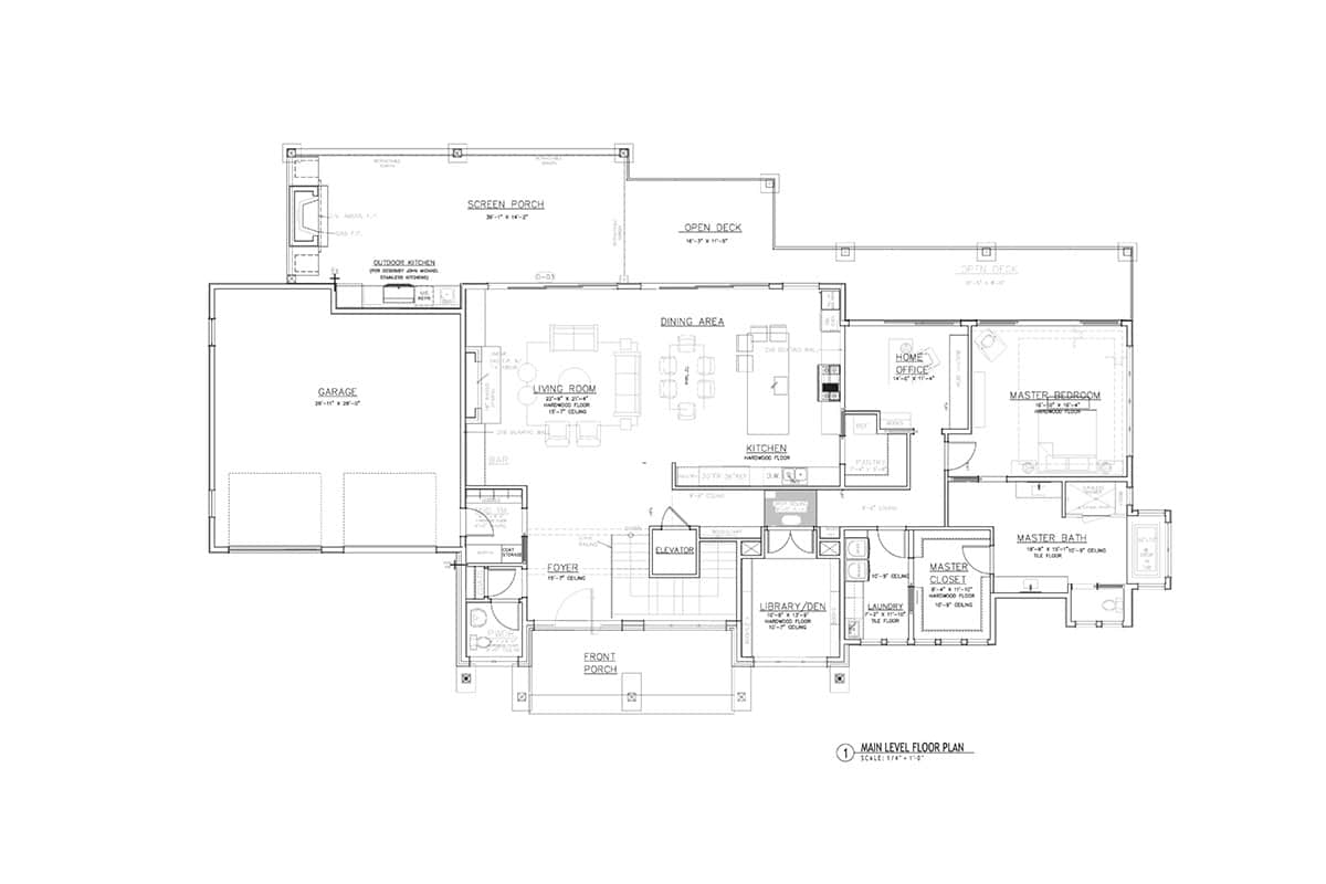modern mountain home floor plan