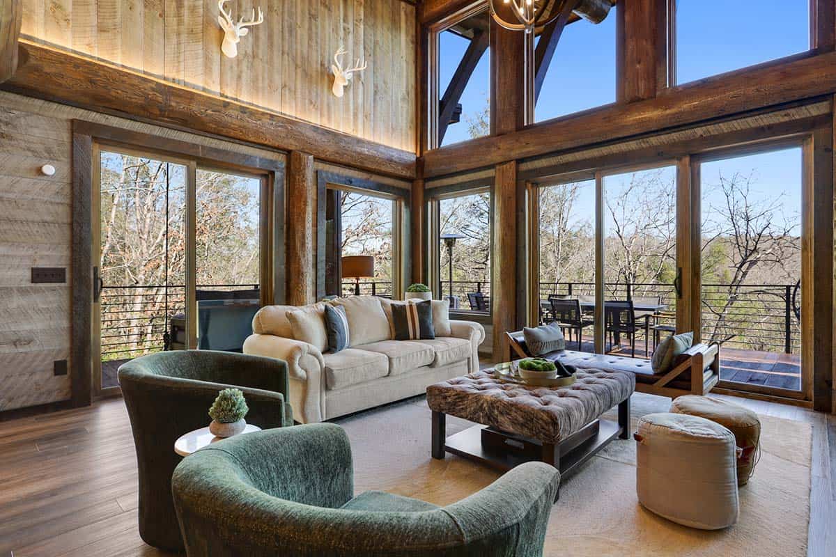 modern rustic living room