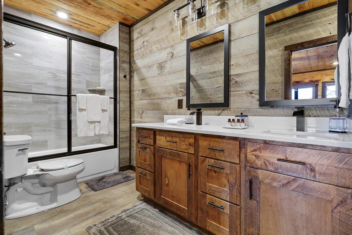modern rustic bathroom