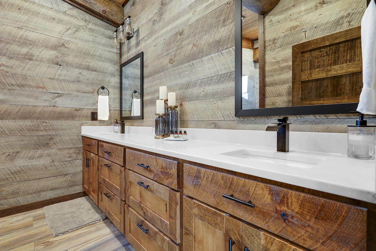 modern rustic bathroom