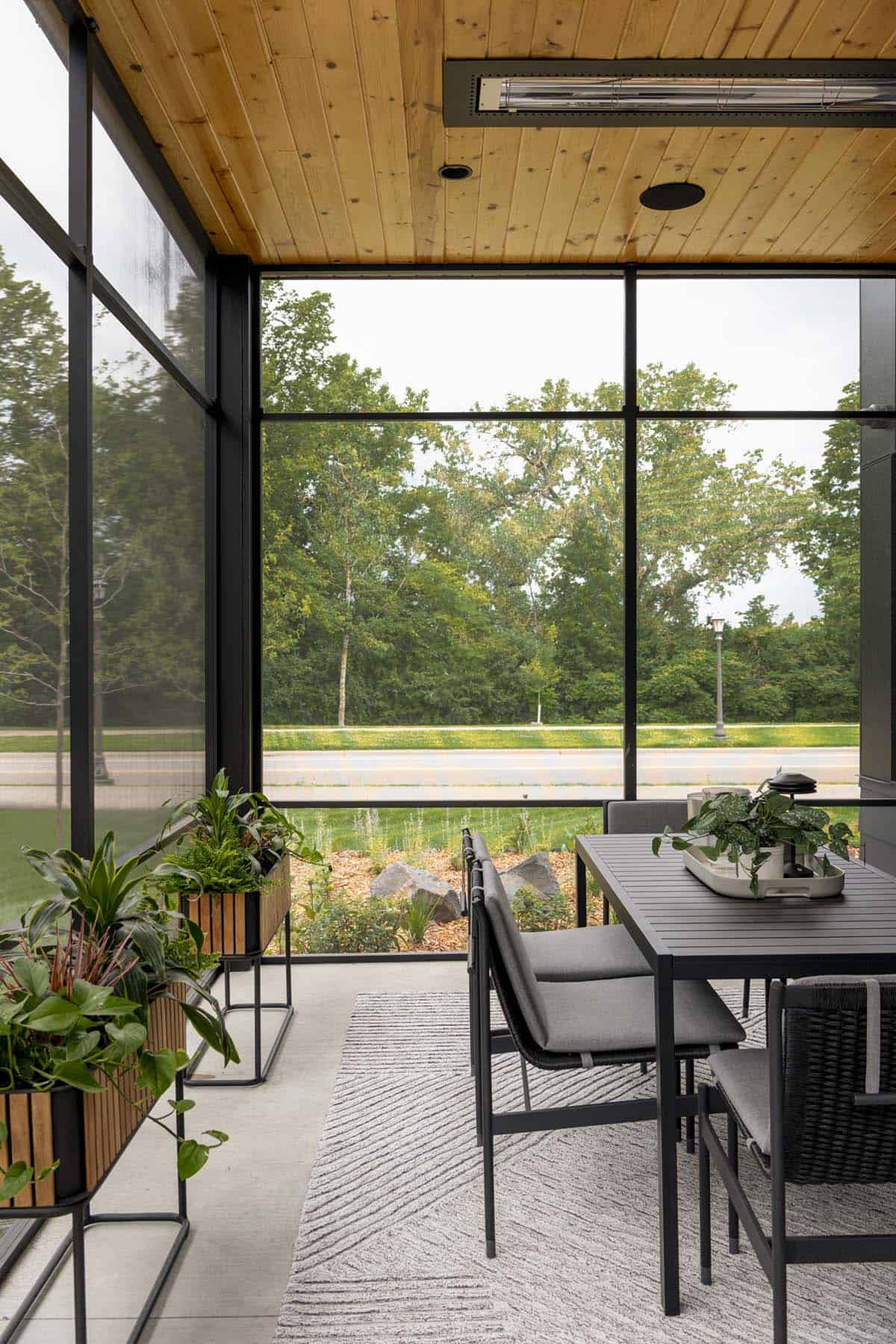 modern screened porch