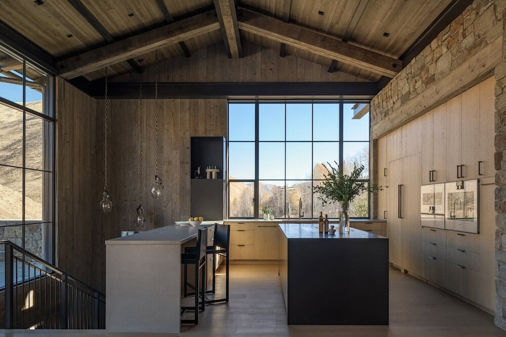 modern mountain style kitchen