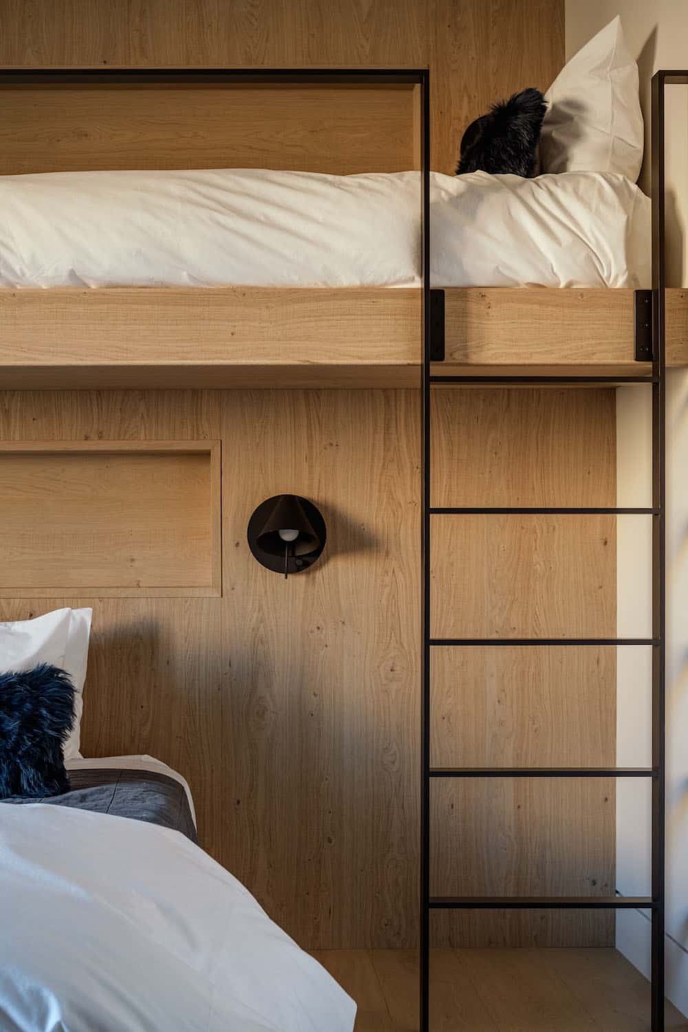 modern mountain style bedroom