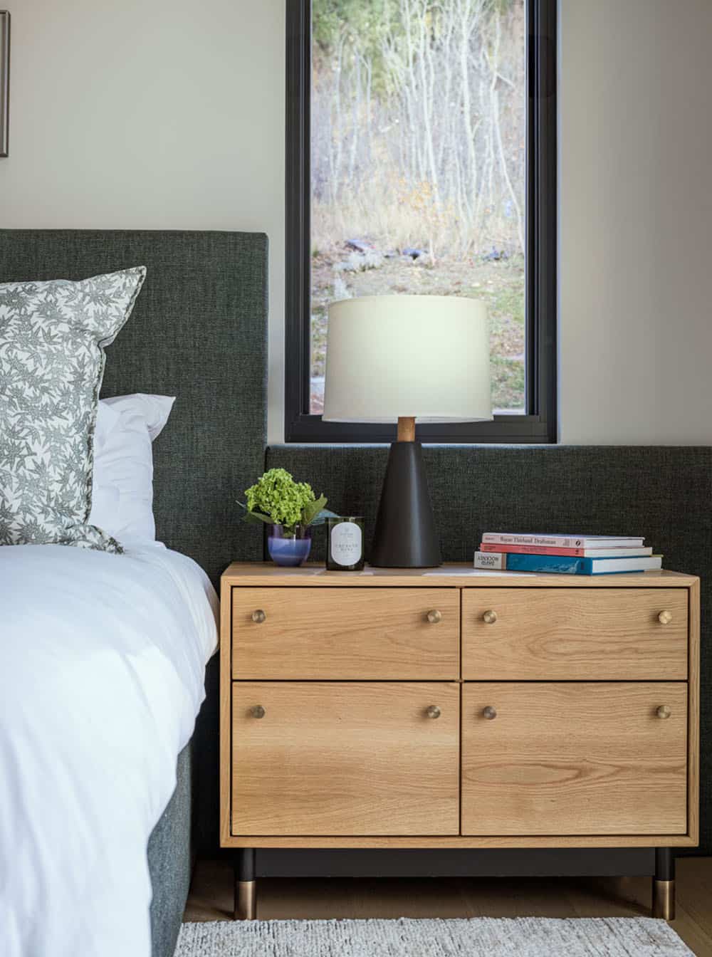 modern mountain style bedroom