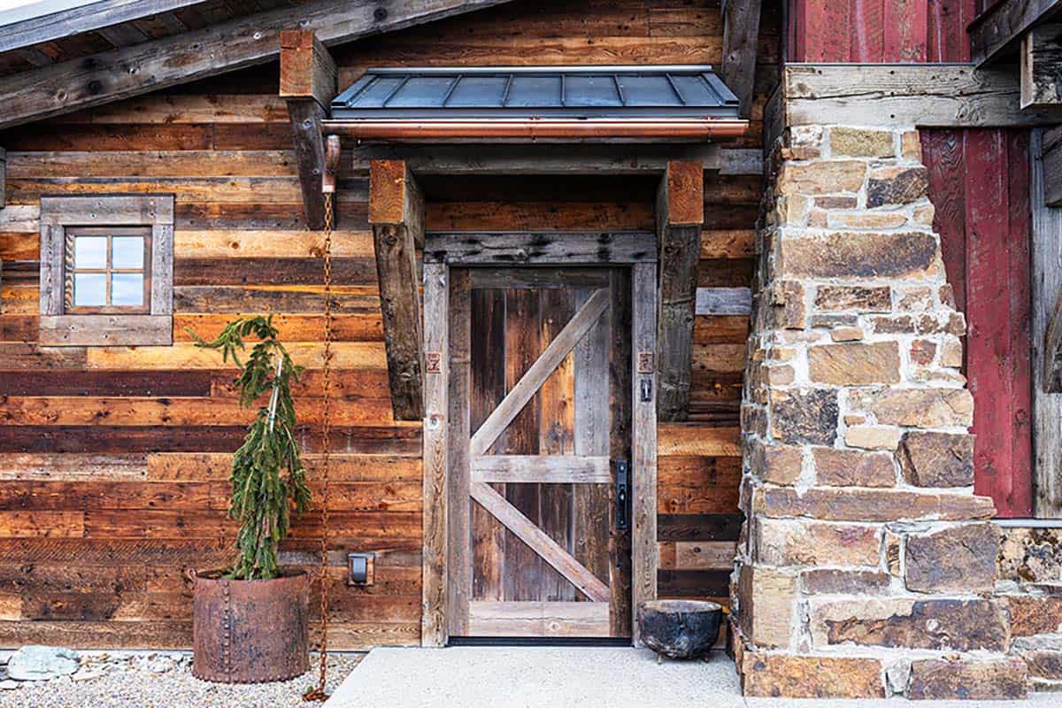 rustic barn house exterior entry