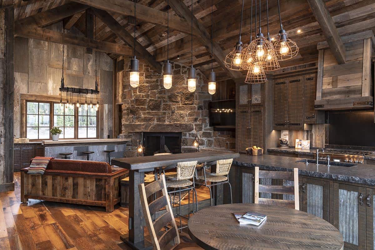 rustic great room