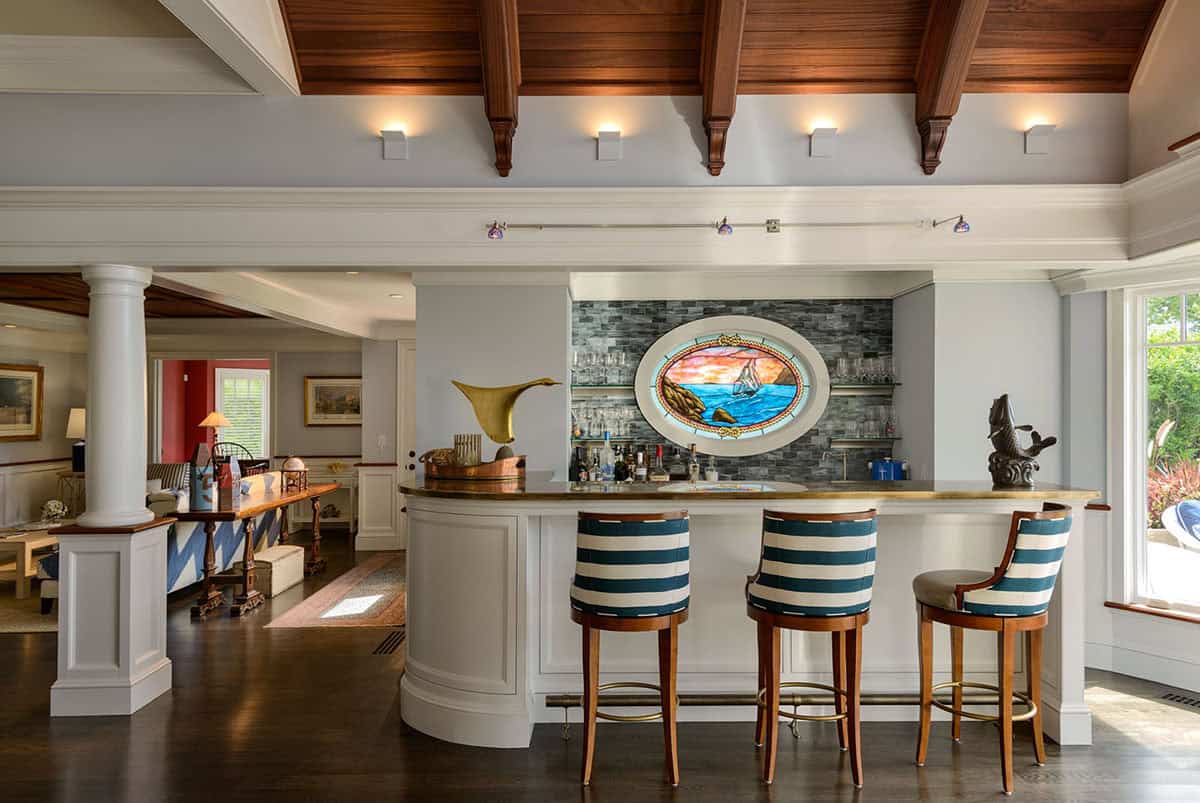 Beach Style Home Bar