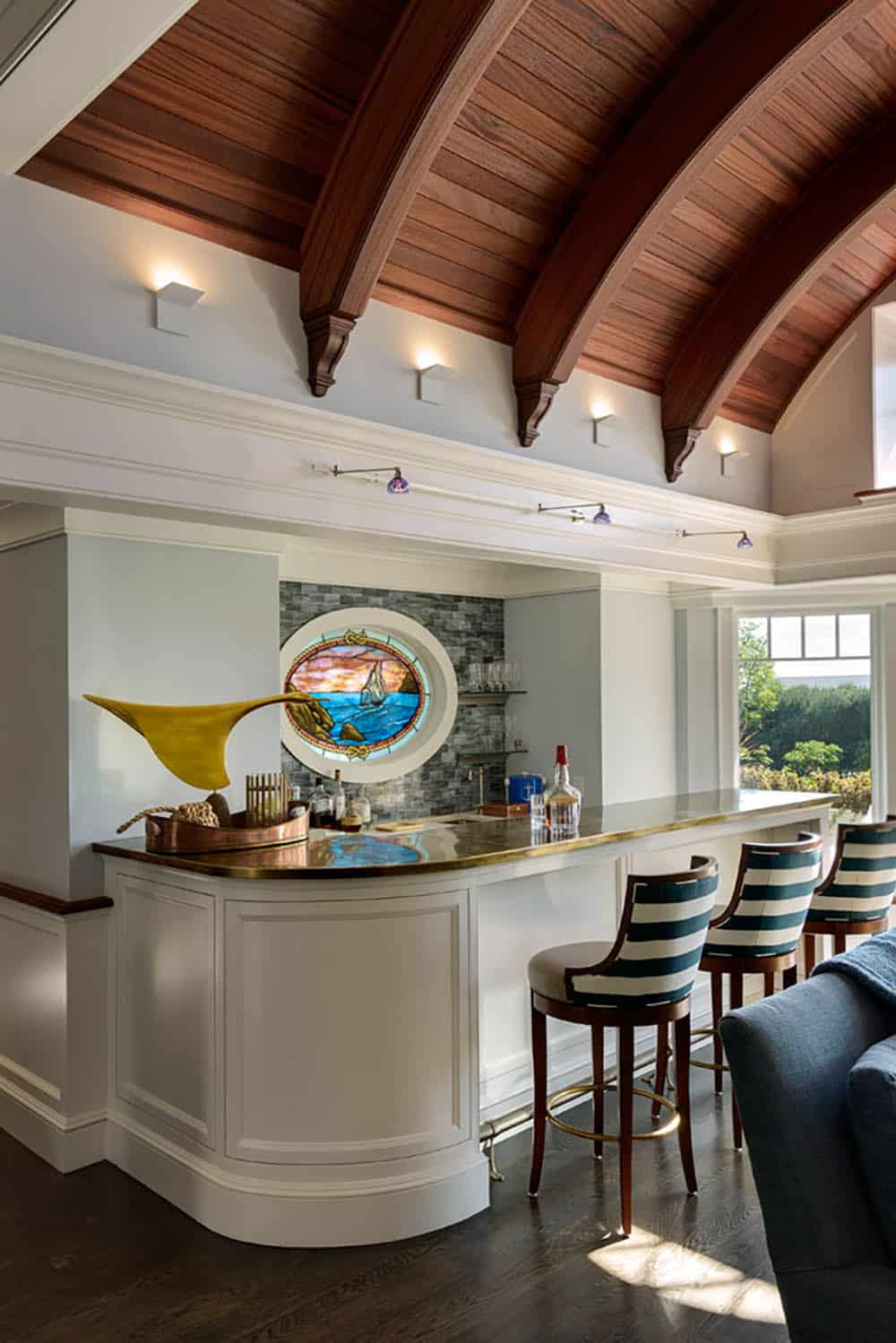 Beach Style Home Bar