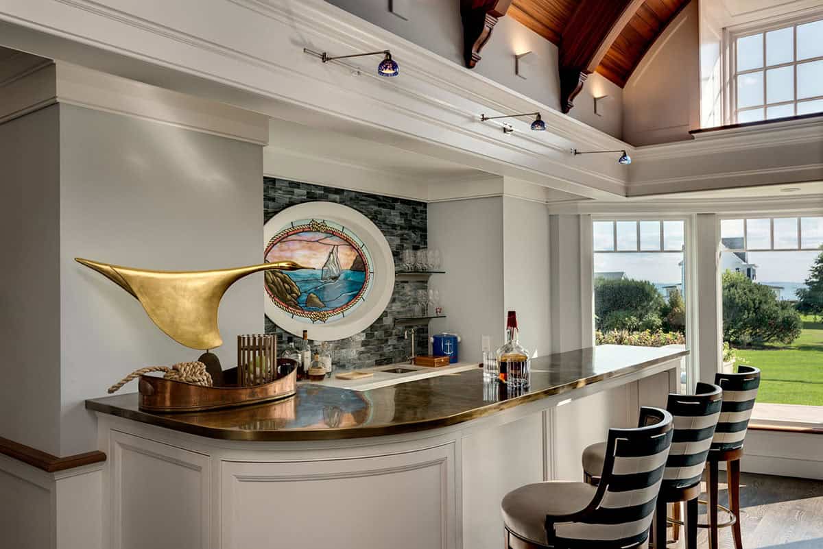 Beach Style Home Bar
