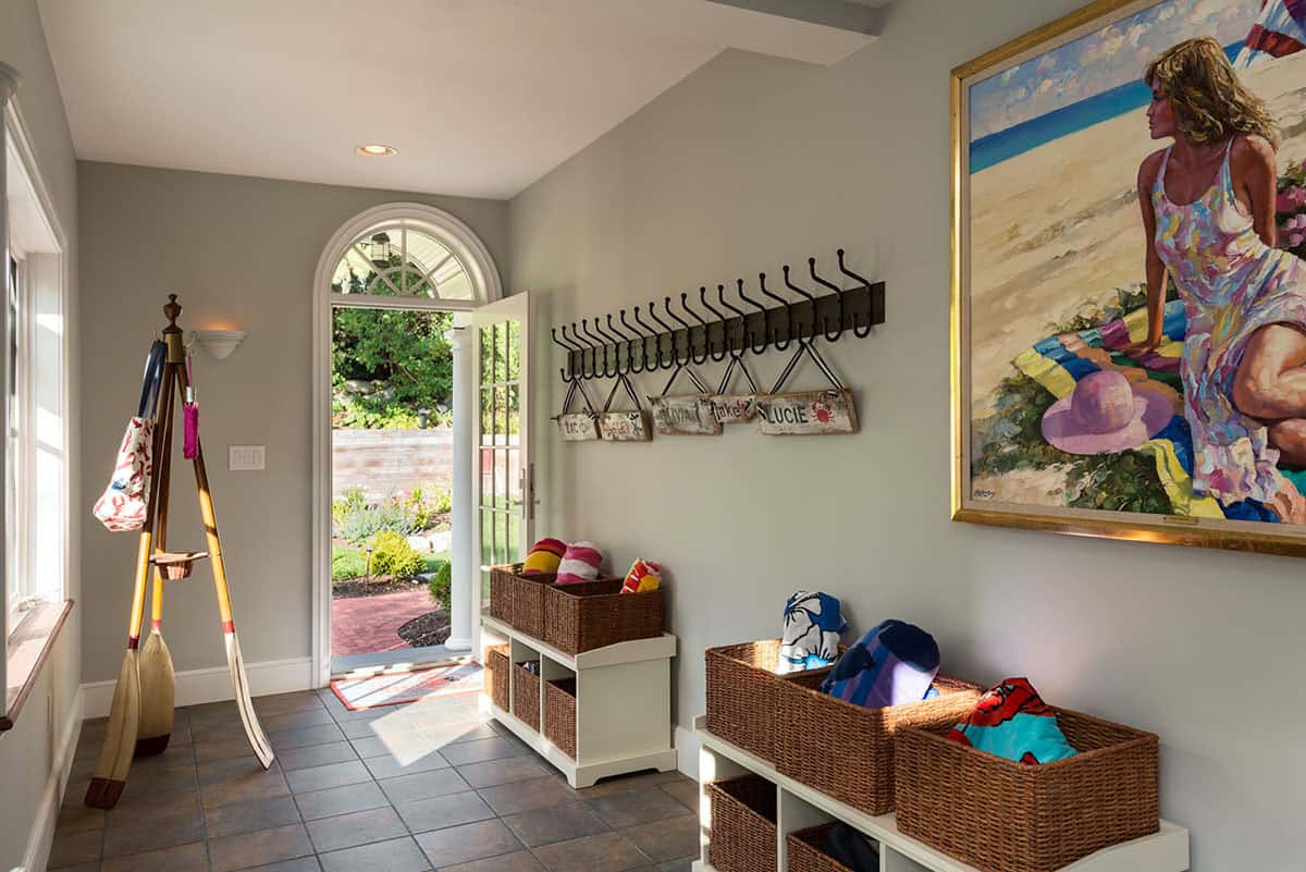 Beach Style Mudroom Entry