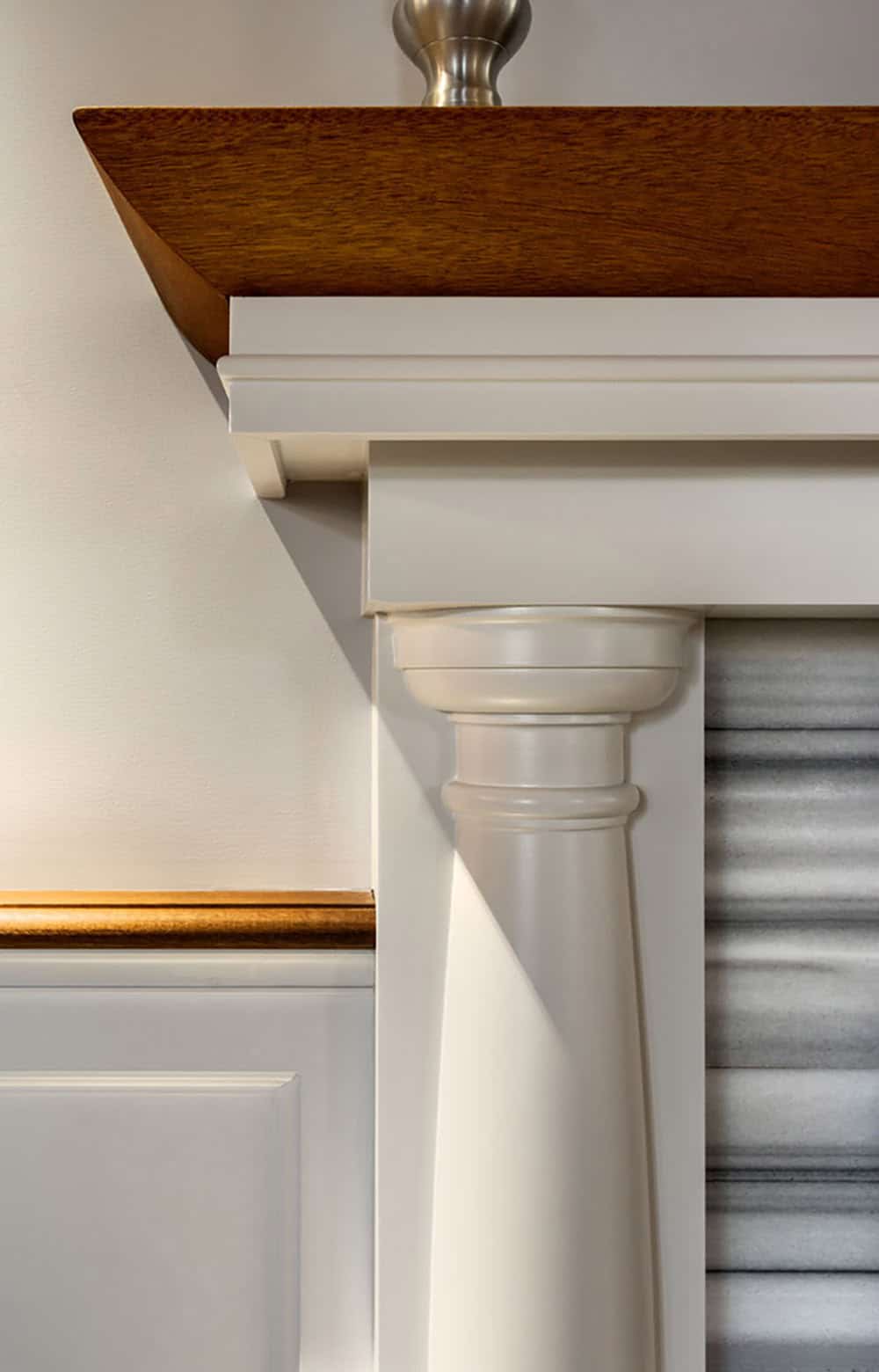 Beach Style fireplace detail