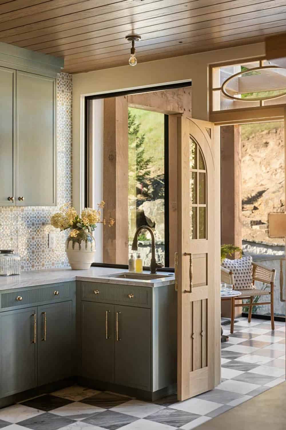 contemporary walk-in pantry