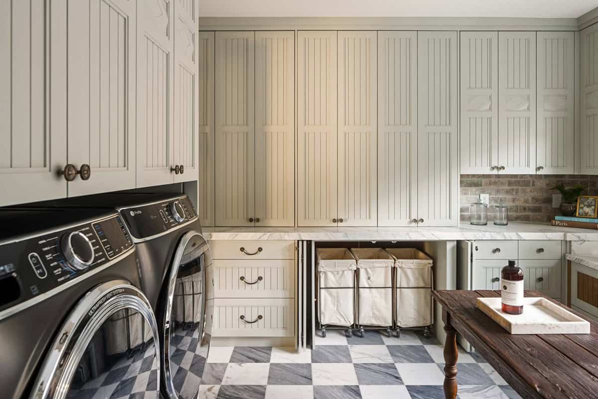 contemporary laundry room