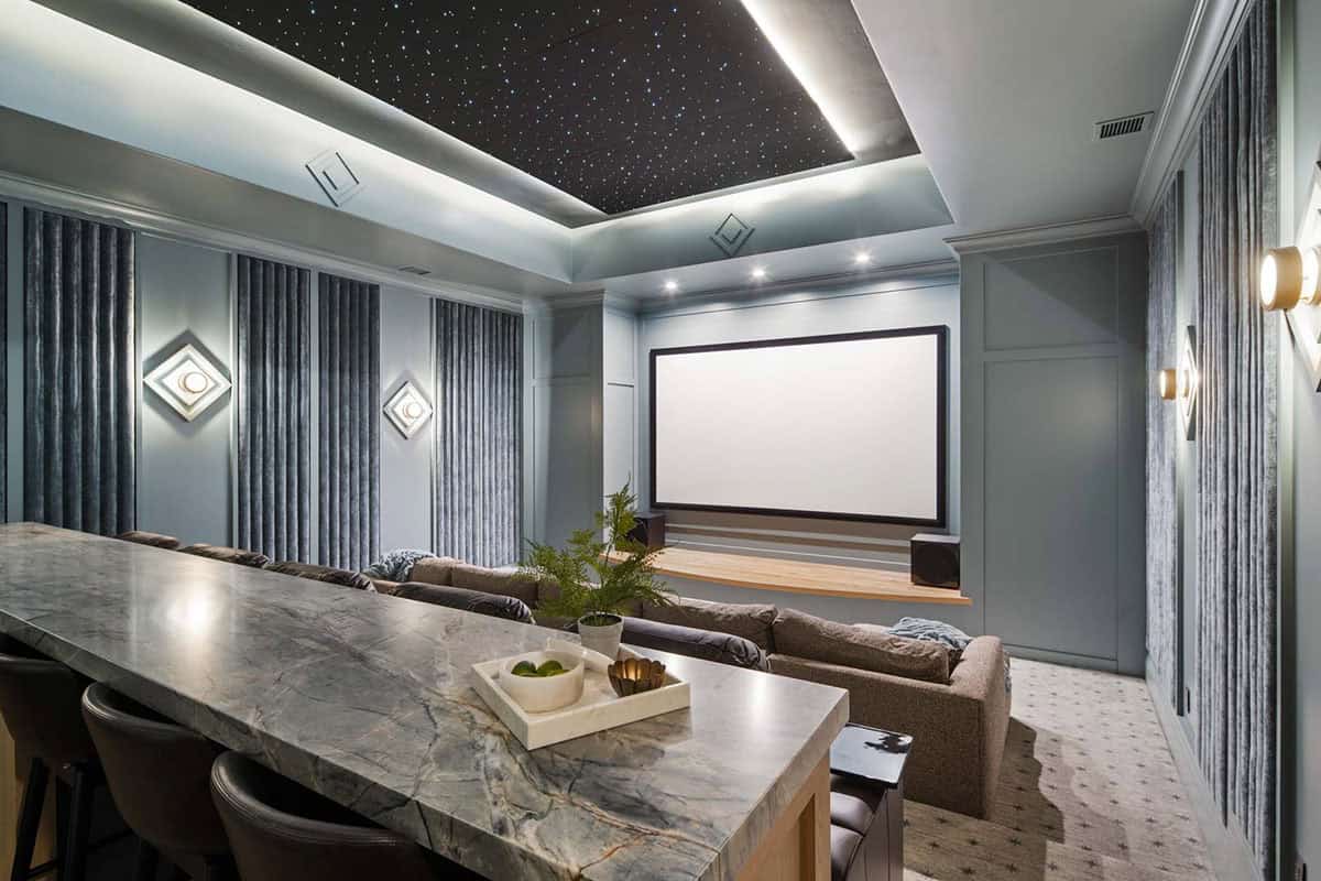 contemporary home theater