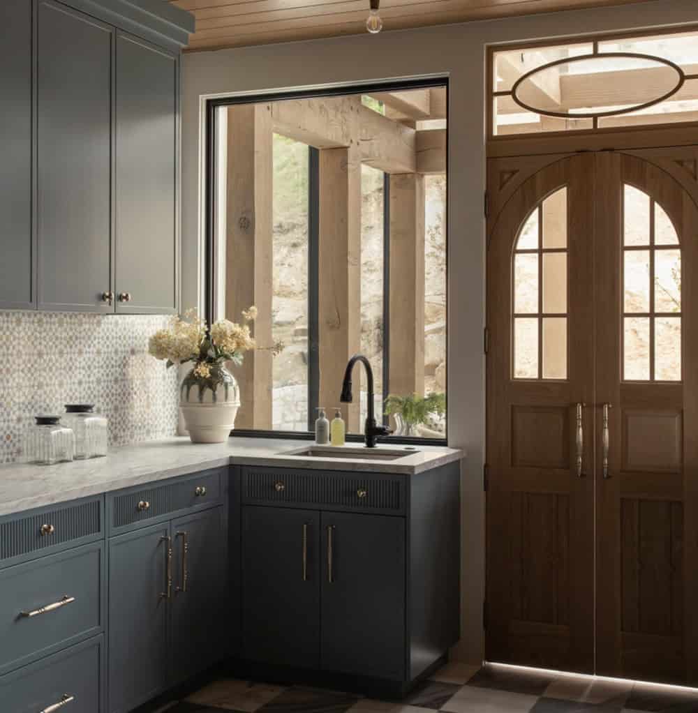 contemporary walk-in pantry