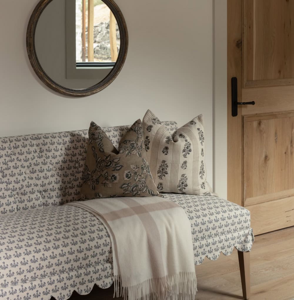 contemporary hallway with a bench seat