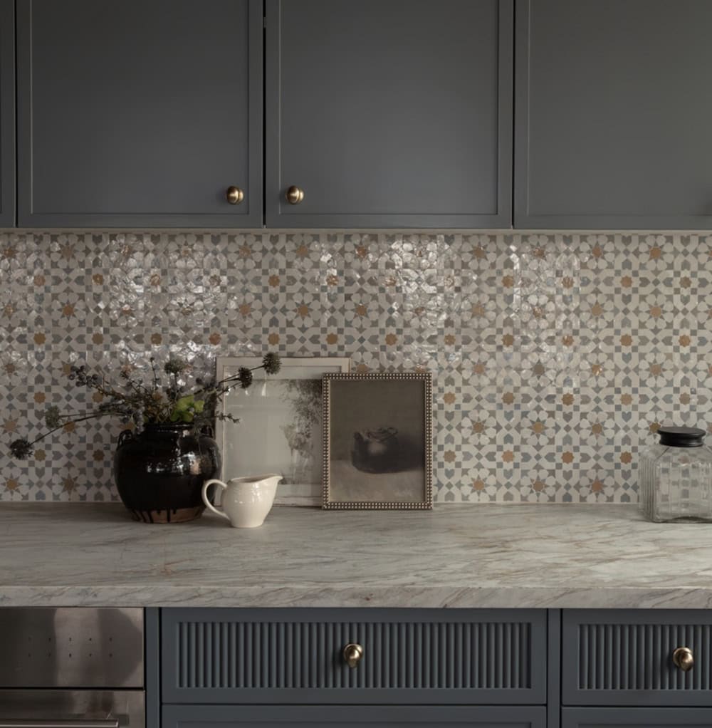 contemporary pantry countertop detail