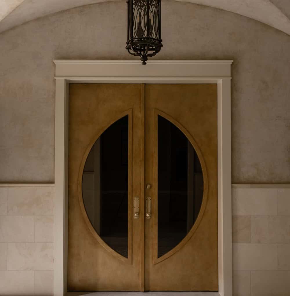 contemporary home theater door
