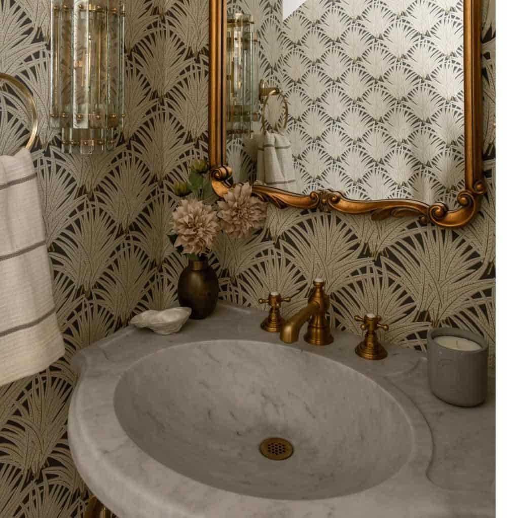 contemporary powder room