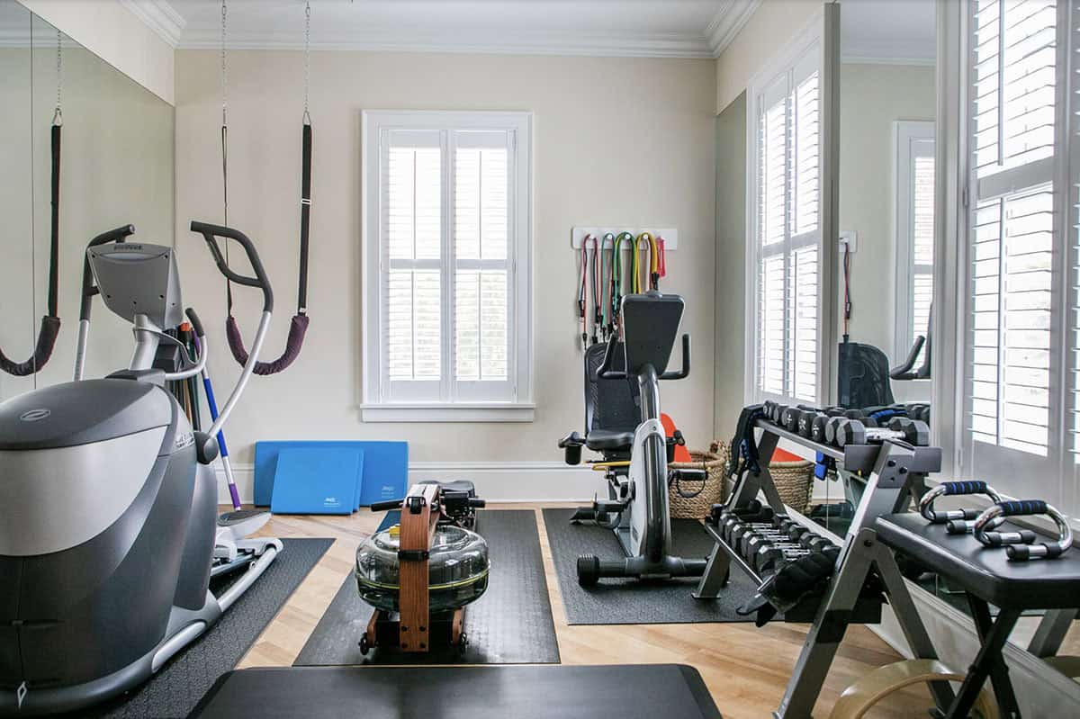 traditional style home gym