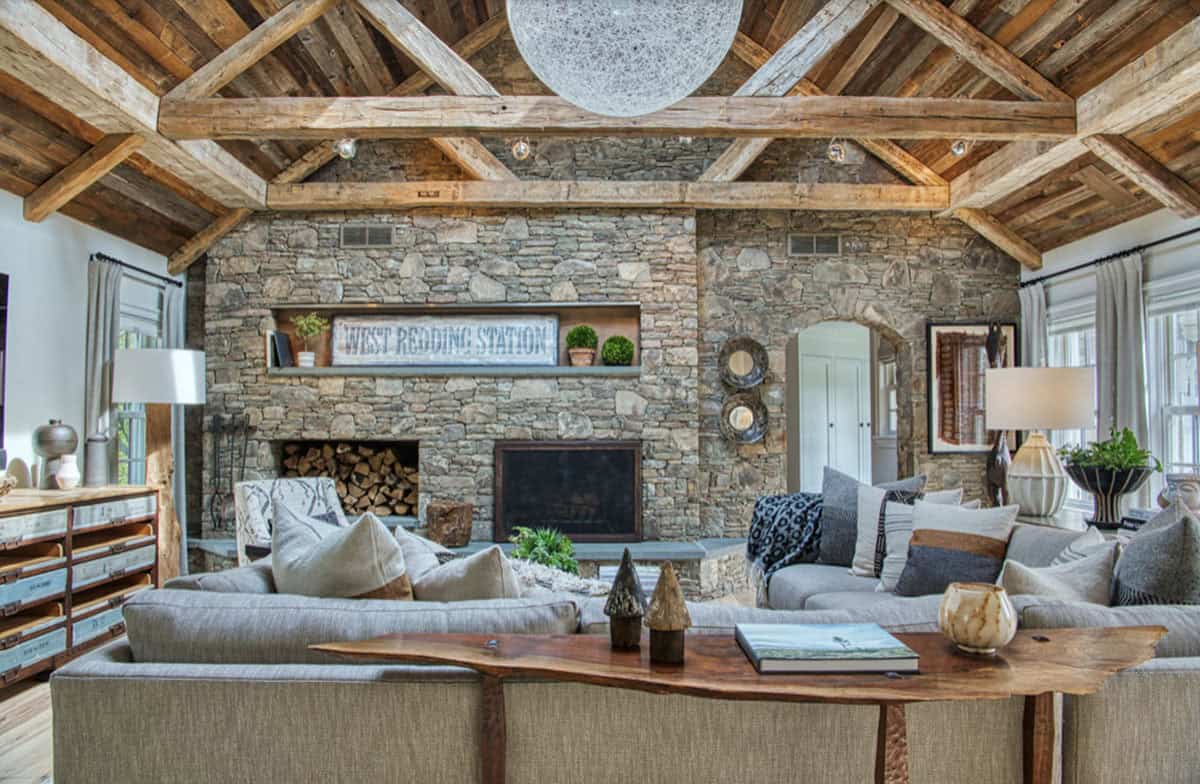 rustic family room