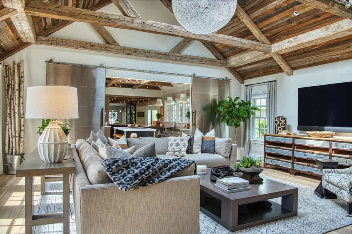 rustic family room