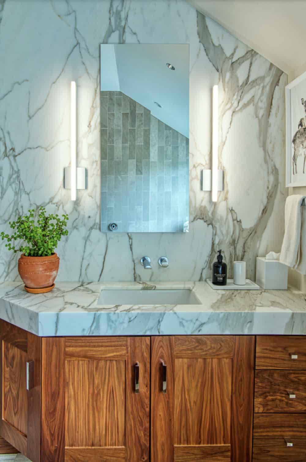 transitional style bathroom vanity