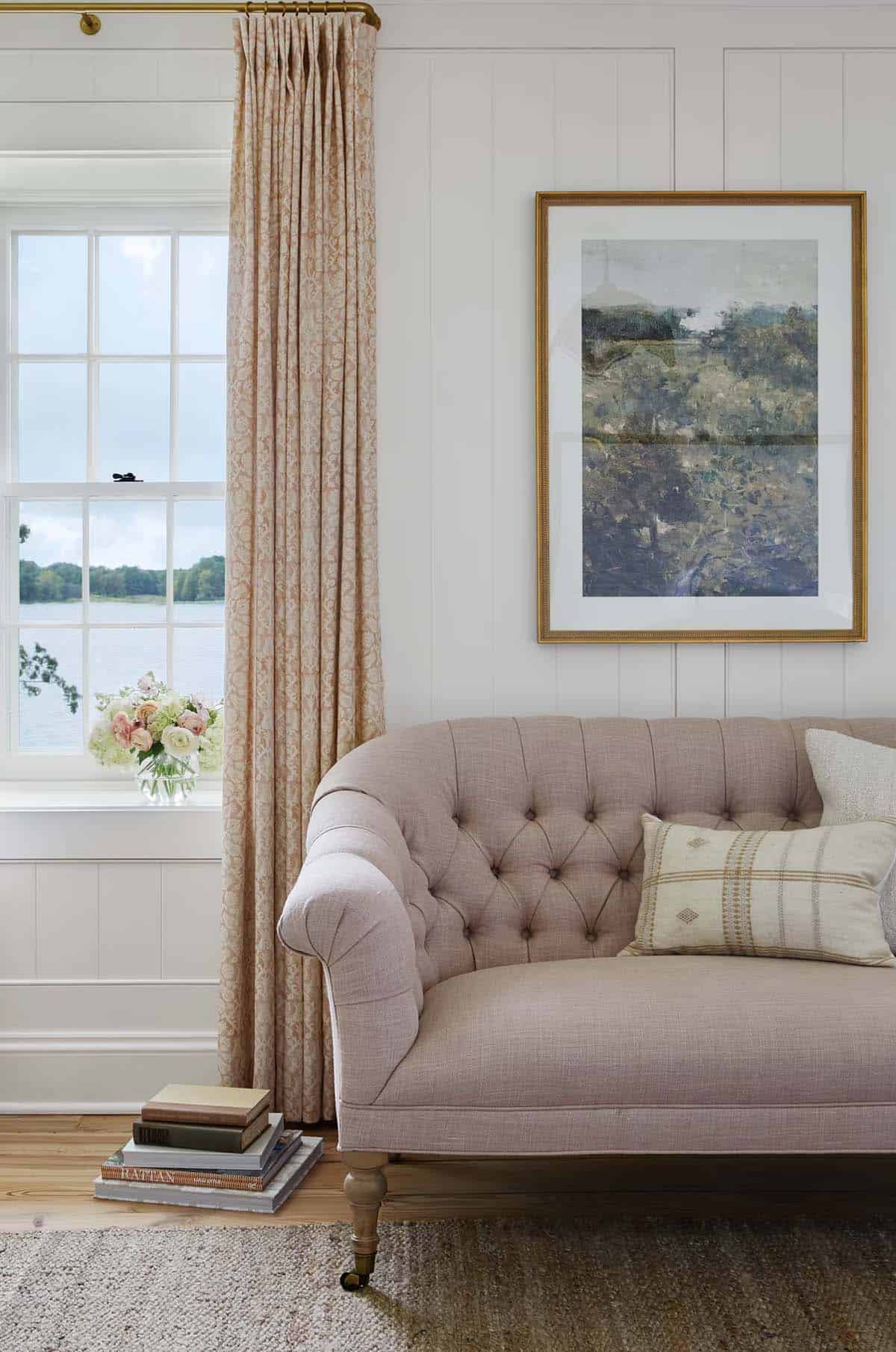 contemporary bedroom with a sofa