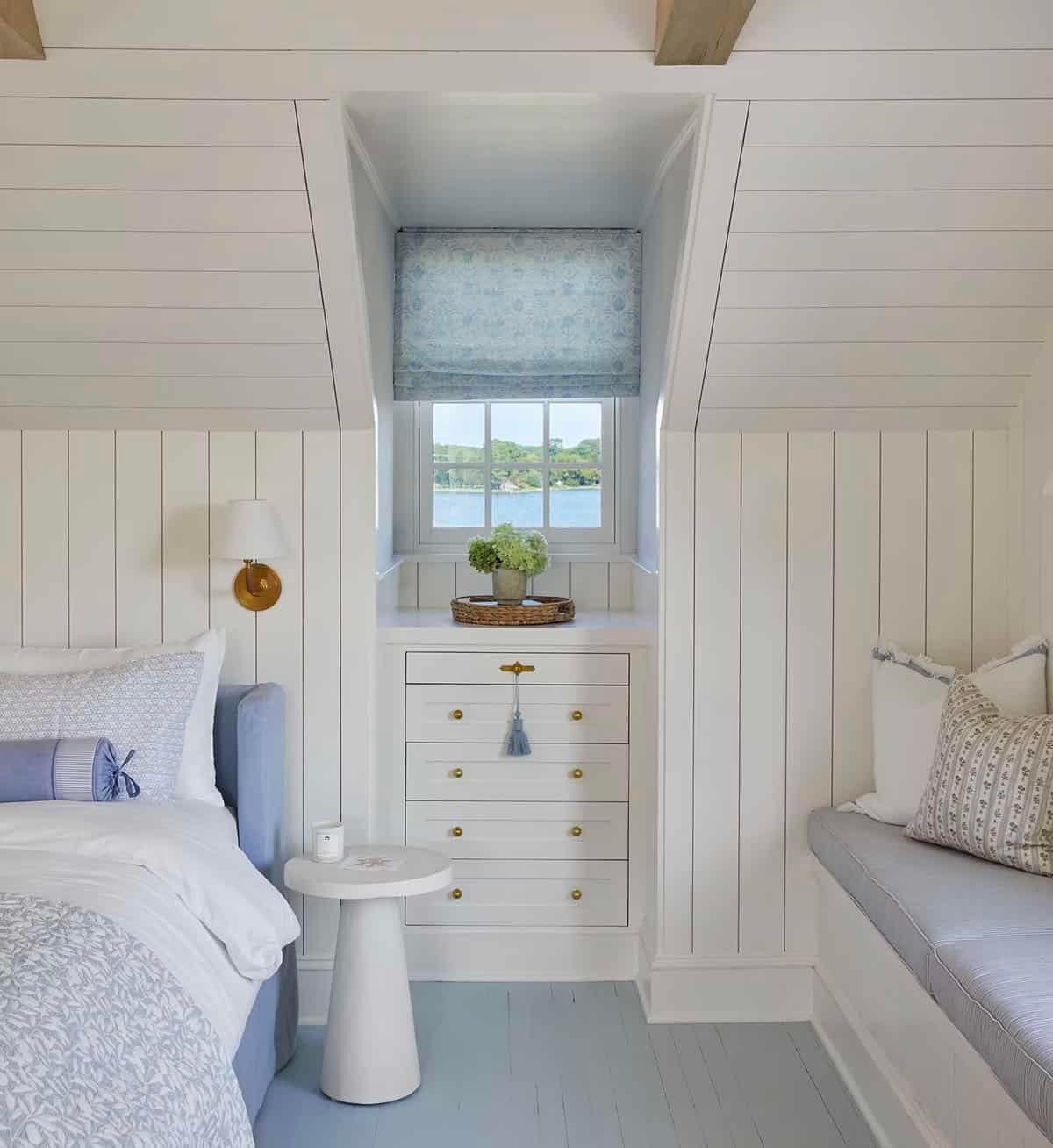 contemporary attic bedroom