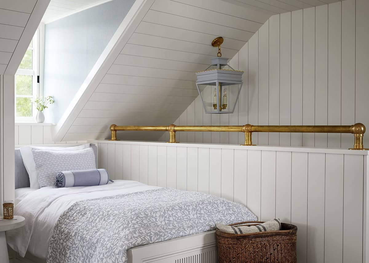 contemporary attic bedroom