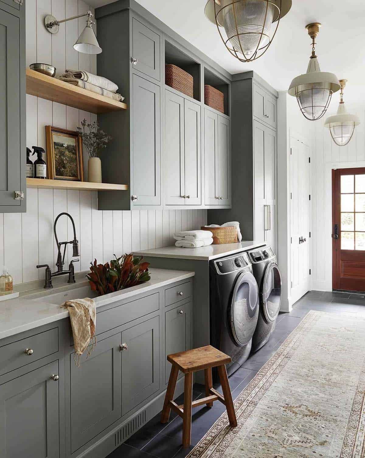 contemporary laundry room