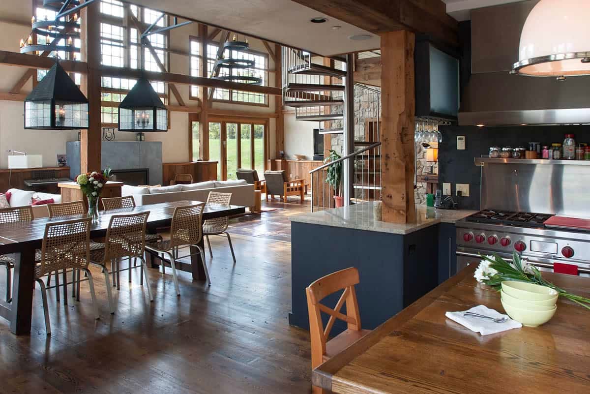 rustic modern great room